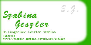 szabina geszler business card